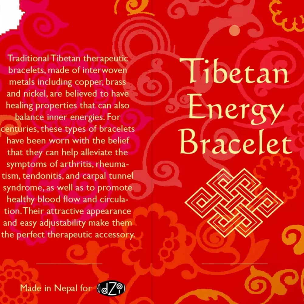 Traditional Nepalese Healing Ribbon Cuff Bracelet Mixed Metal Copper Fair Trade - Picture 2 of 3
